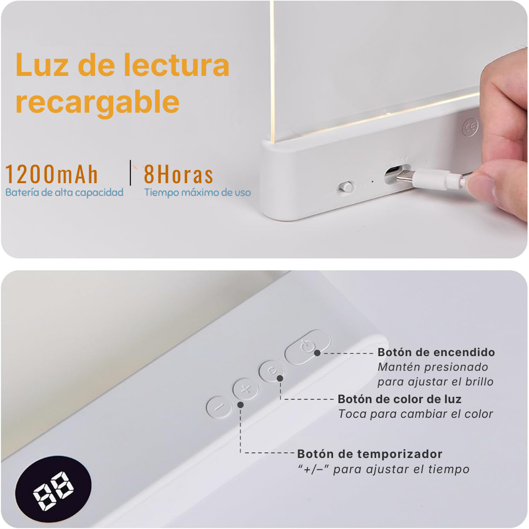 Luz LED de lectura Recargable